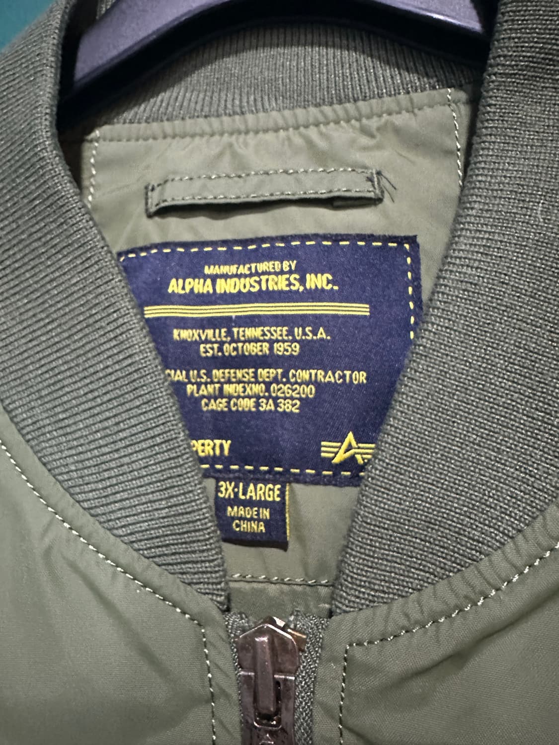 알파인더스트리 ma-1 카키 3XL 상품이미지2