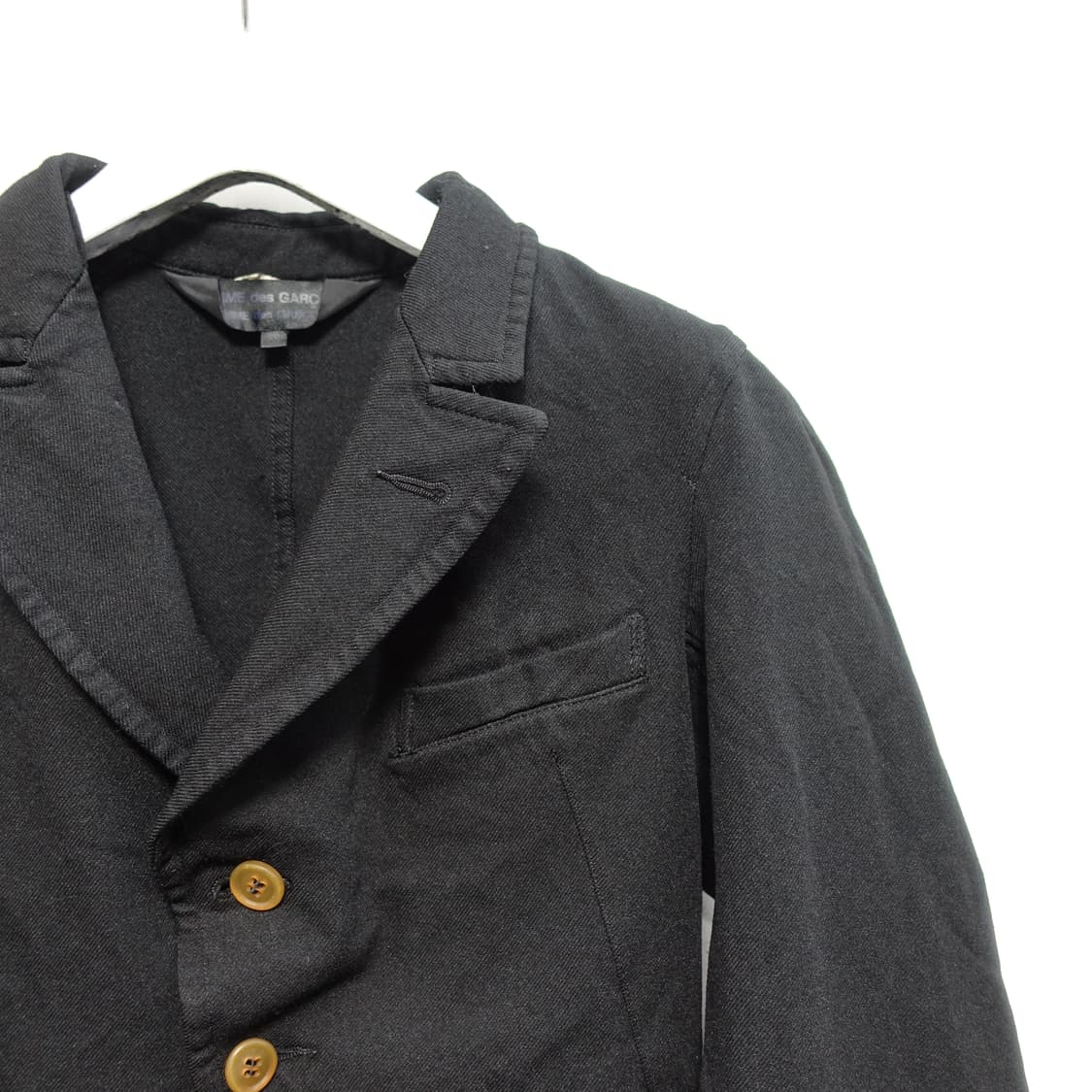 COMME DES GARCONS 꼼데가르송 블랙 축융 울 자켓 S 상품이미지5