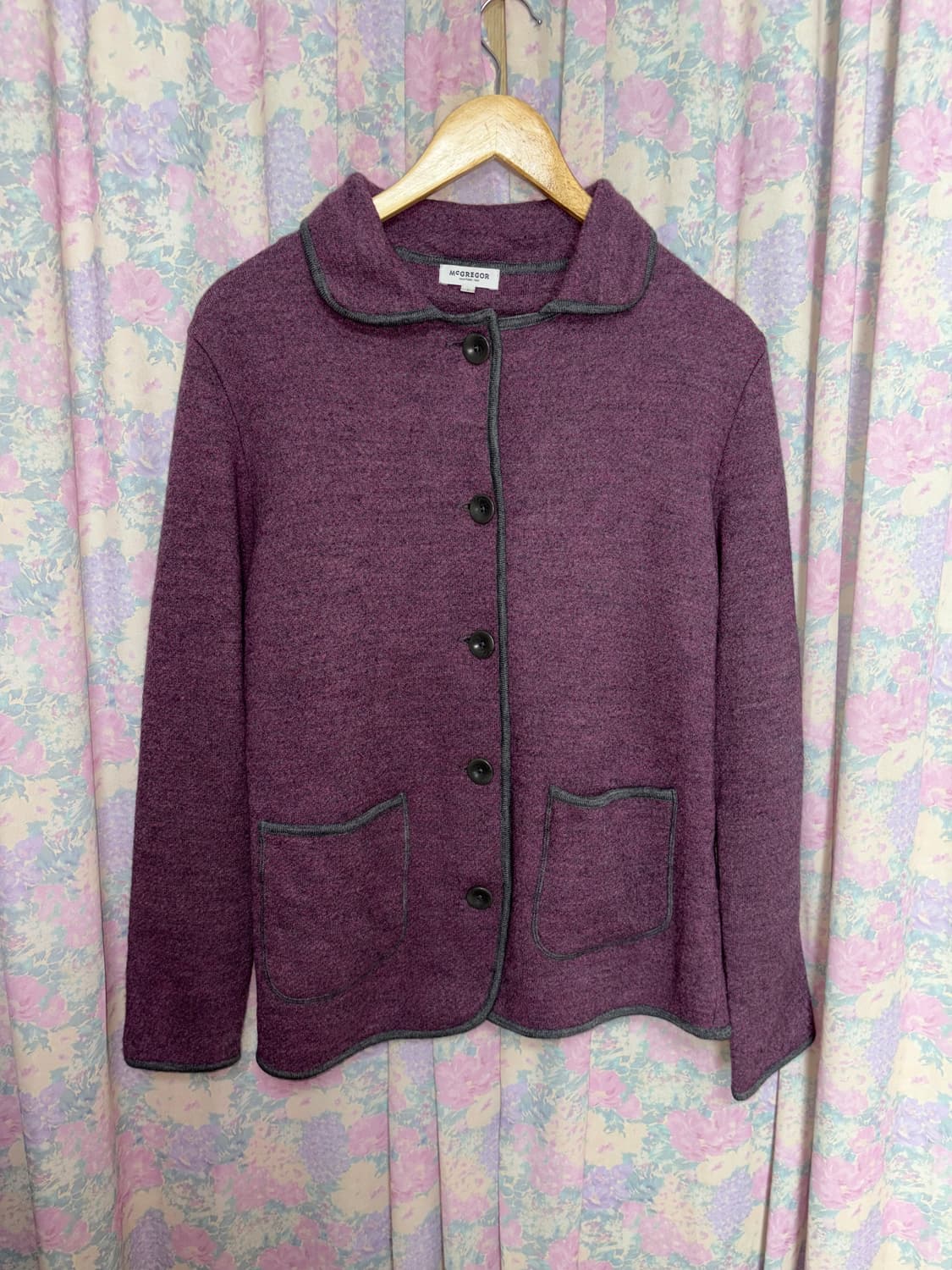 보라 카라 울 가디건 상품이미지6