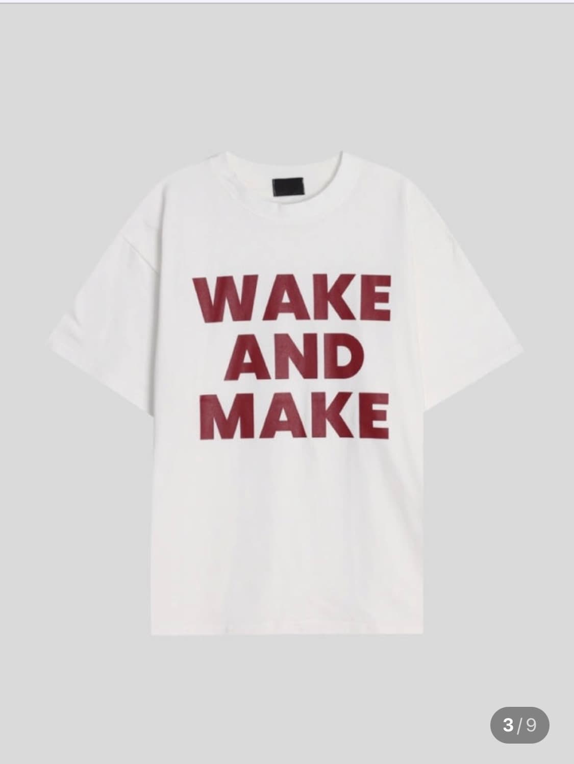 기틀 WAKE AND MAKE 크롭 반팔티 새상품 판매합니다 상품이미지1