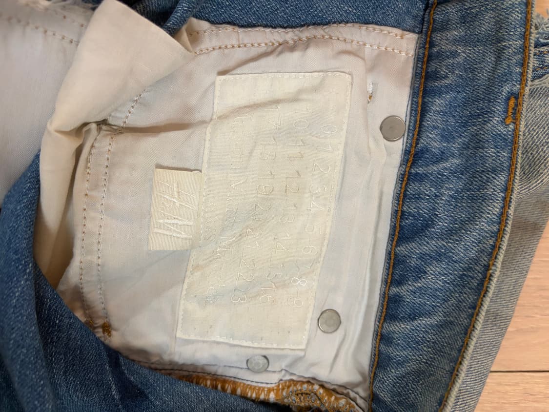 마르지엘라 x h&m 콜라보 리버스 데님 팬츠 32 상품이미지4