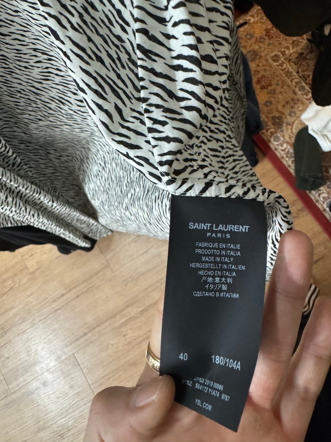 Saint Laurent 지브라 패턴 셔츠 상품이미지3