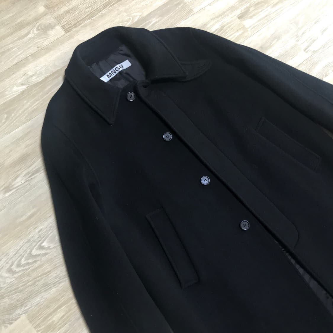 MNGU 발마칸 코트 블랙 울90% 상품이미지3