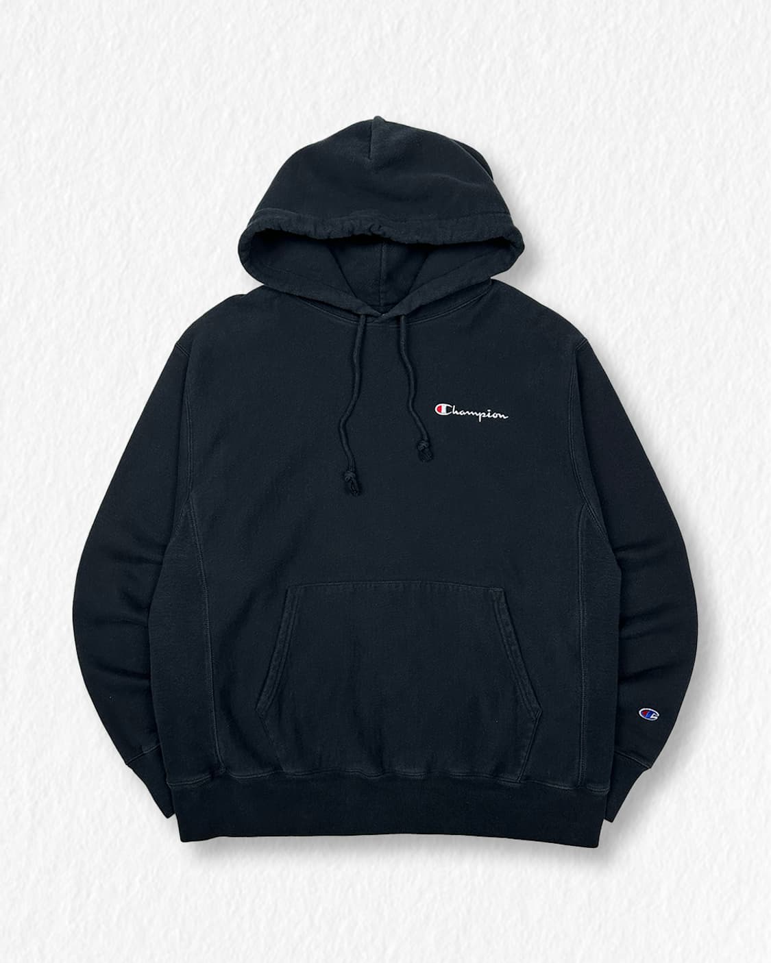 챔피언 리버스위브 기모 후드티 블랙 상품이미지1