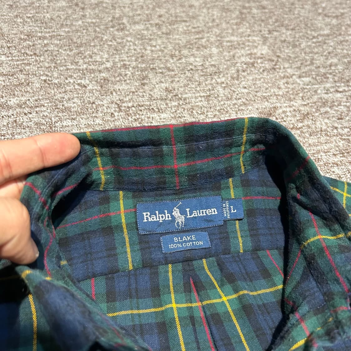 L) 폴로 랄프로렌 클래식 플란넬 체크 셔츠 상품이미지7