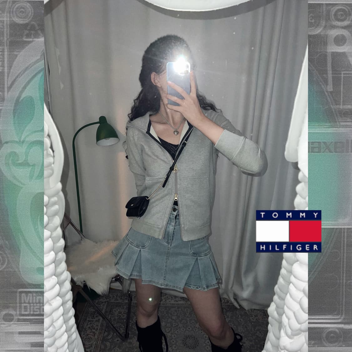 타미 그레이 투웨이 후드 집업 상품이미지1