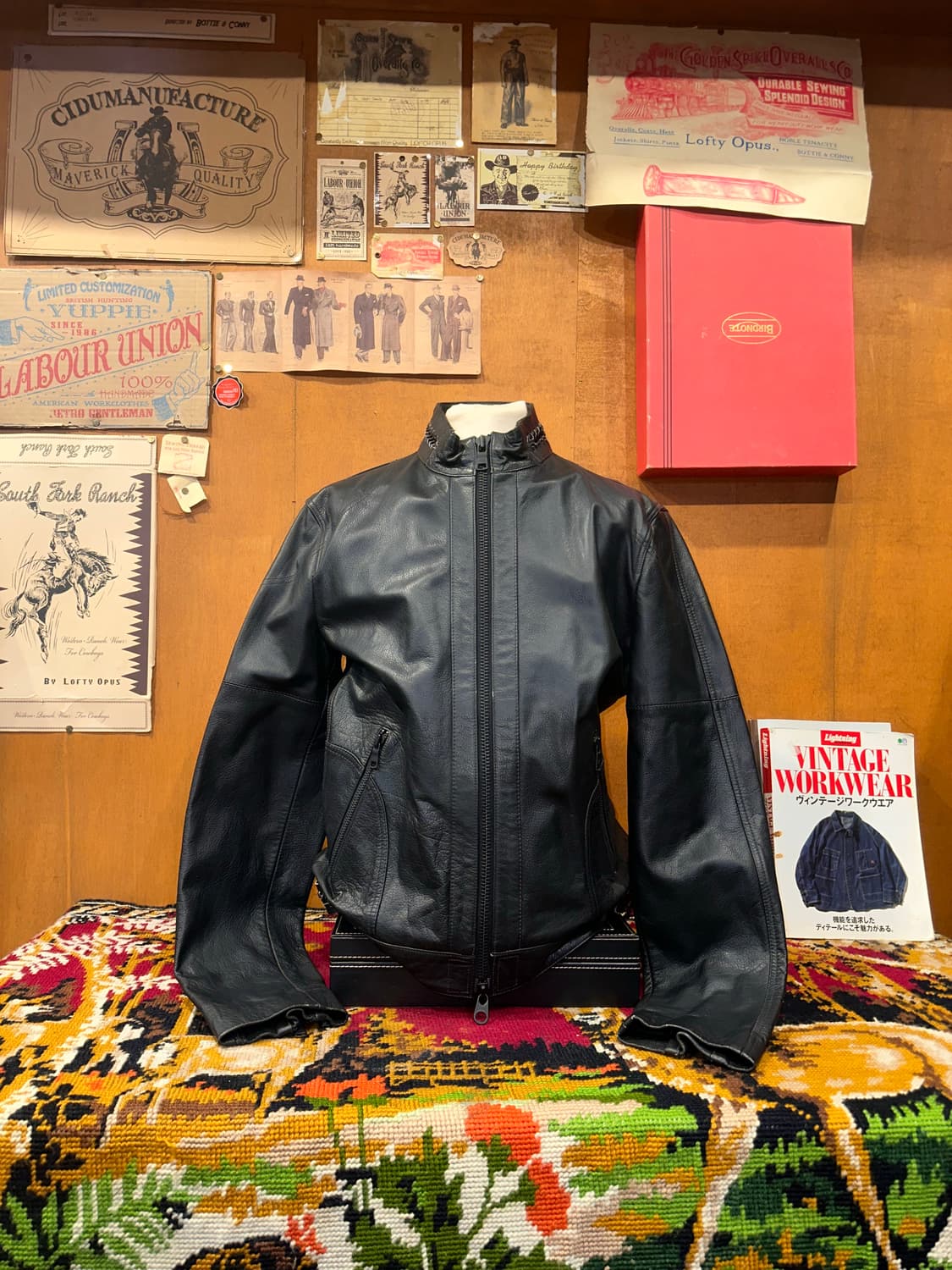 ( L-XL ) 아르마니 익스체인지 바이커자켓 라이더자켓 가죽자켓 상품이미지3