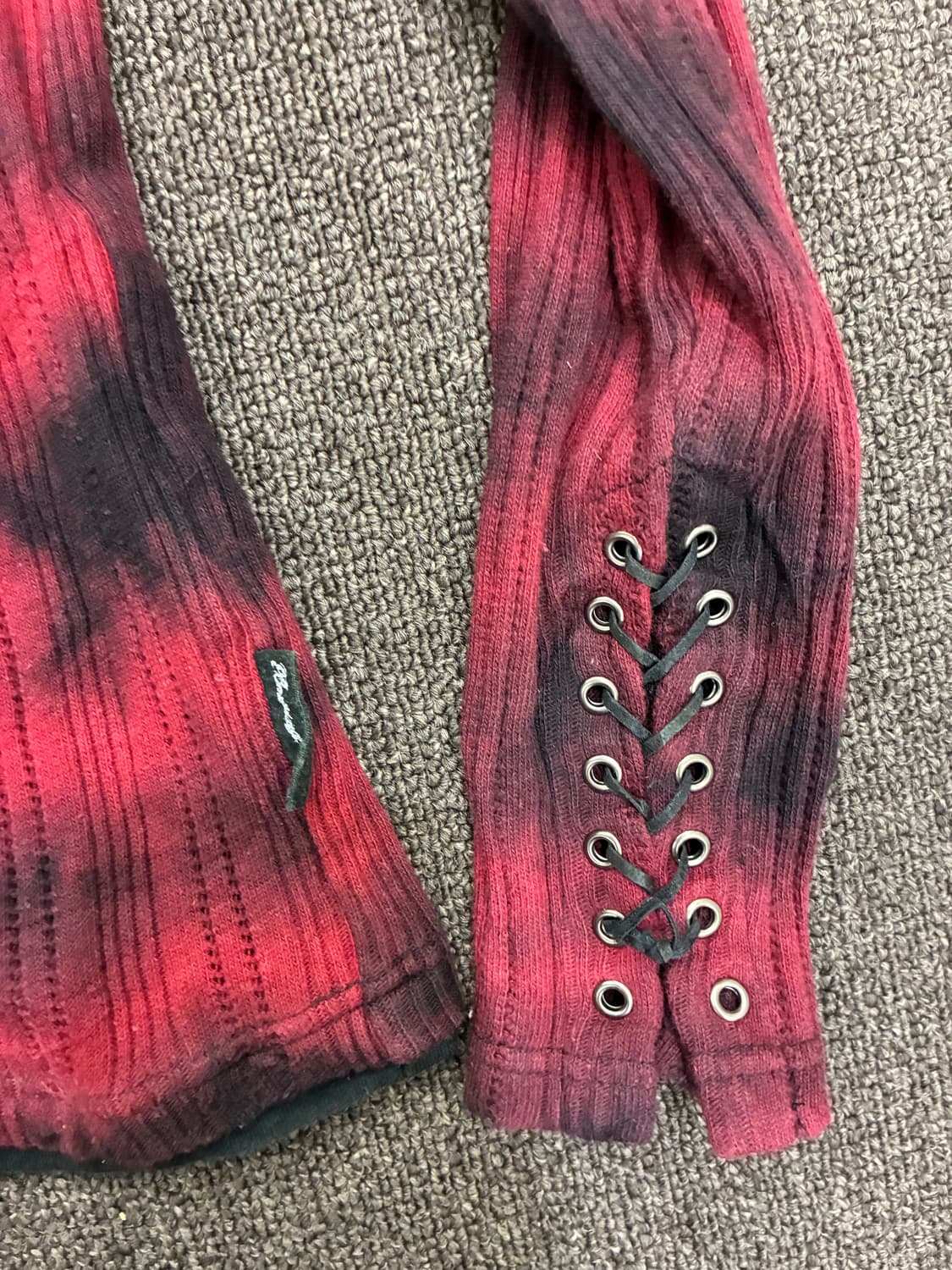 L)BERNING SHO 빈티지 여성 레이스업 펑크 니트 상품이미지7