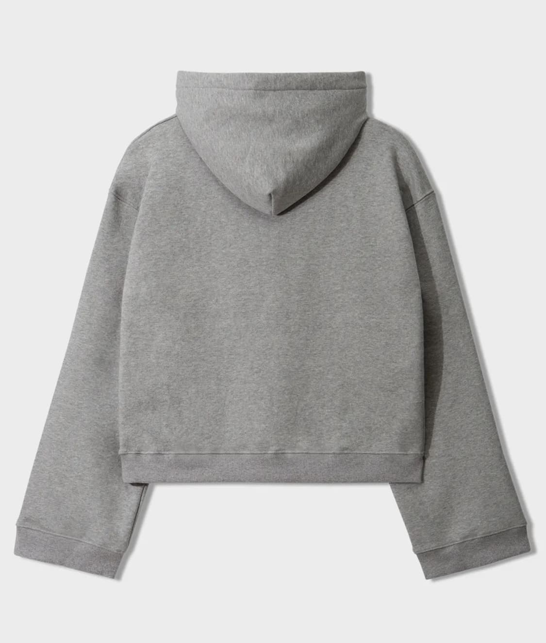 얀코 아르프 스프레이 로고 하프 크롭 후드티 멜란지 상품이미지2