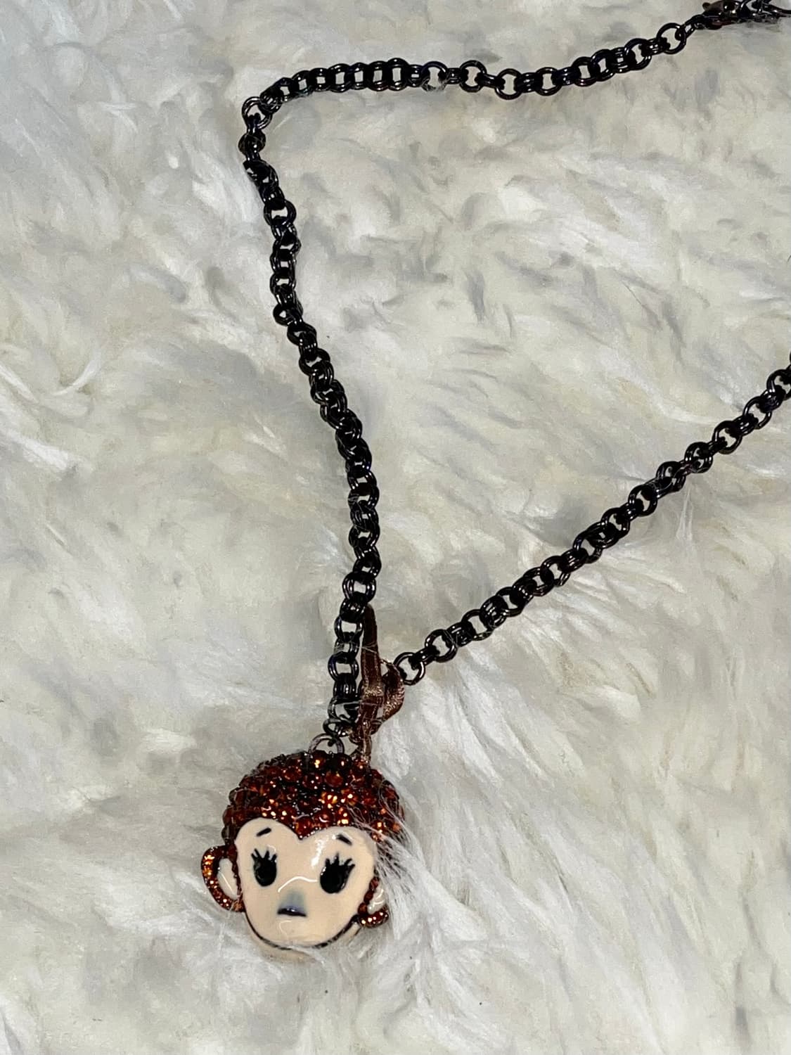 y2k 큐빅 몽키 네크리스 상품이미지4