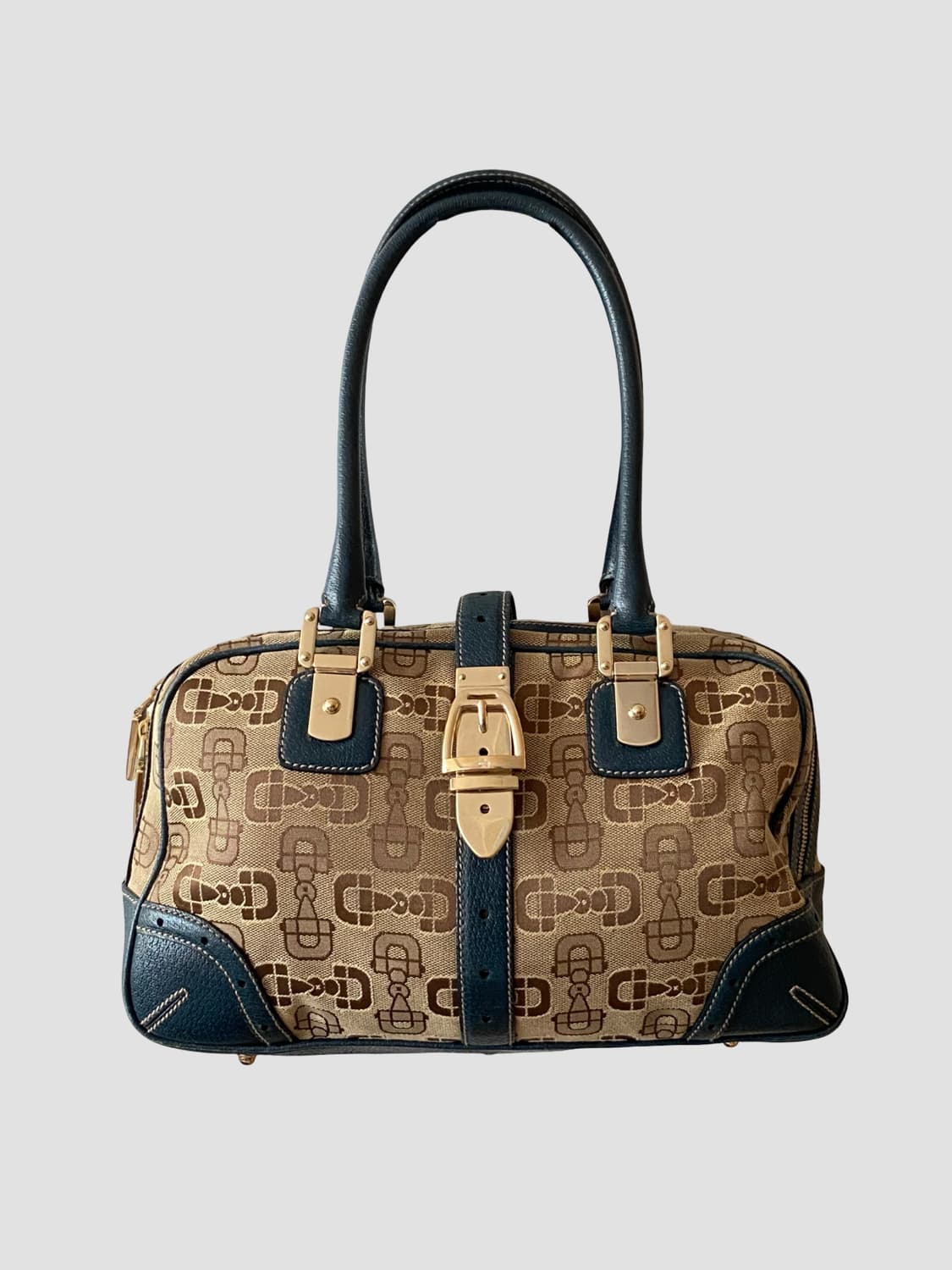 [구찌(Gucci)]블루 모노그램 캔버스 레더 트림 핸드백(정품) 상품이미지1