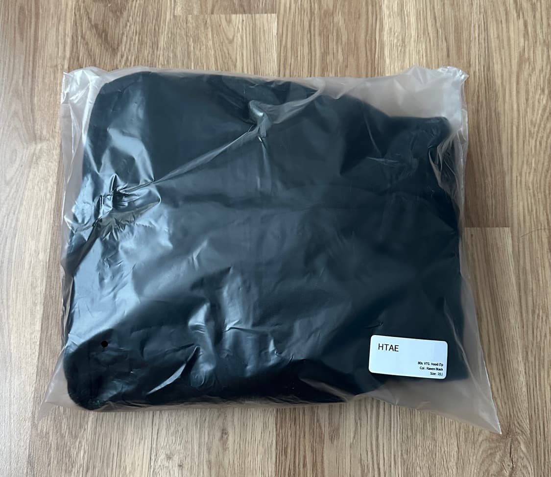 [2] HTAE 80s VTG Hood Zip Raven Black 상품이미지2