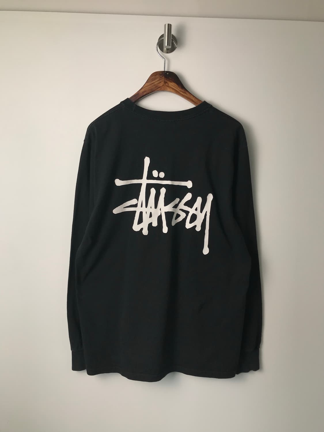 스투시 스탁로고 블랙 롱슬리브 긴팔티 상품이미지4
