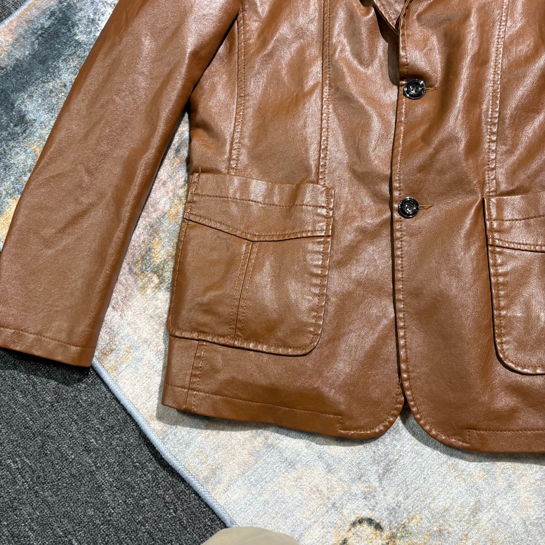 jpn 빈티지 가죽 자켓 상품이미지4