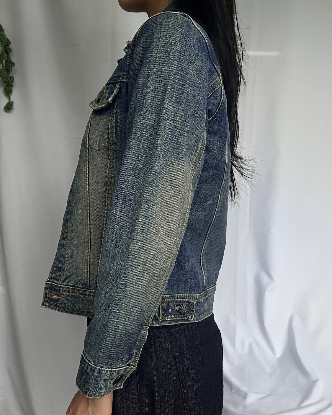 빈티지 옐로우틴 진청 데님자켓 상품이미지5
