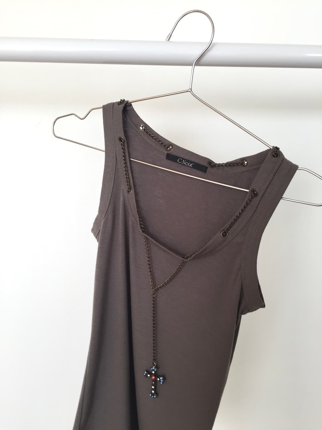 00s Cross necklace layered Sleeveless 상품이미지2