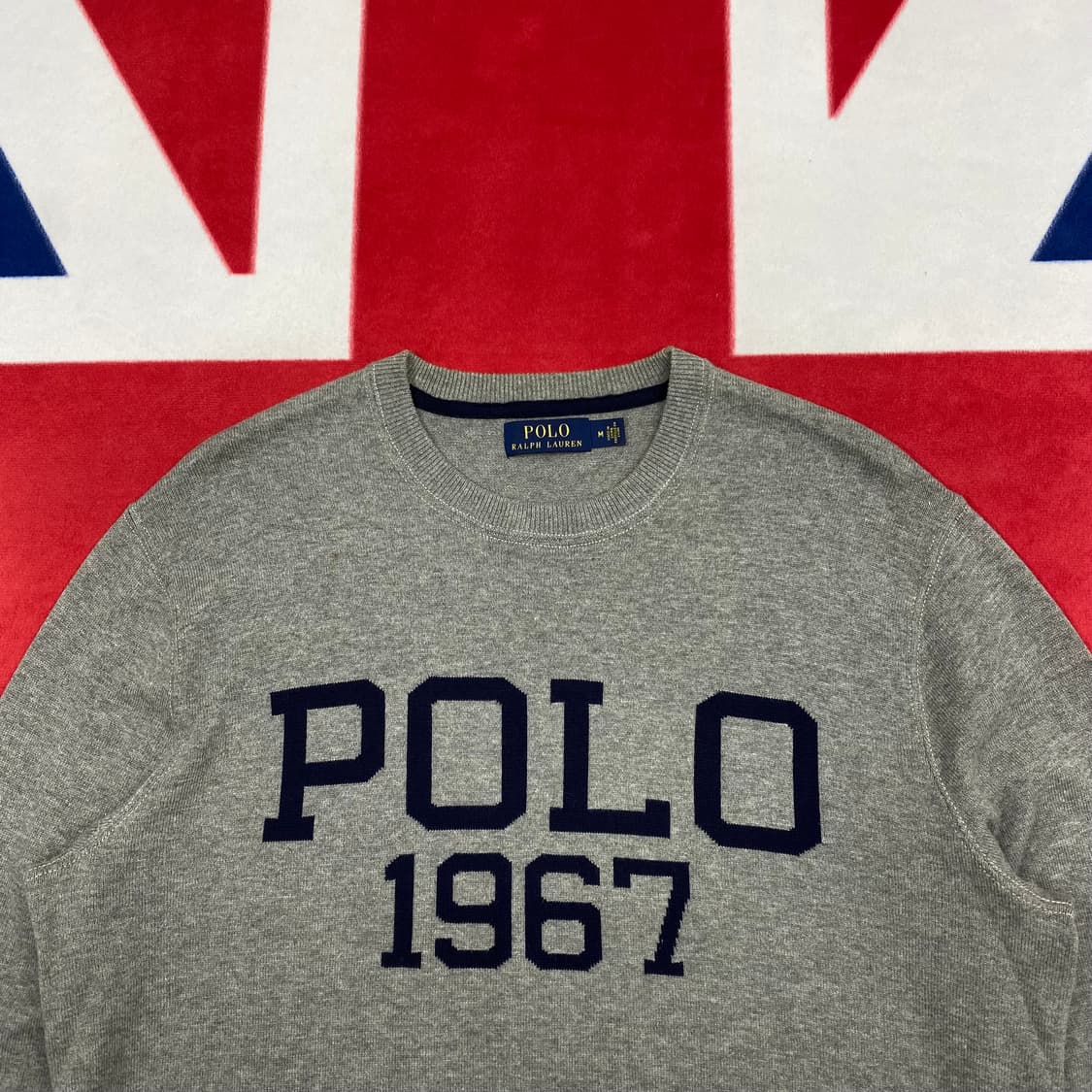 폴로 빅로고 니트 M실측 L  상품이미지3