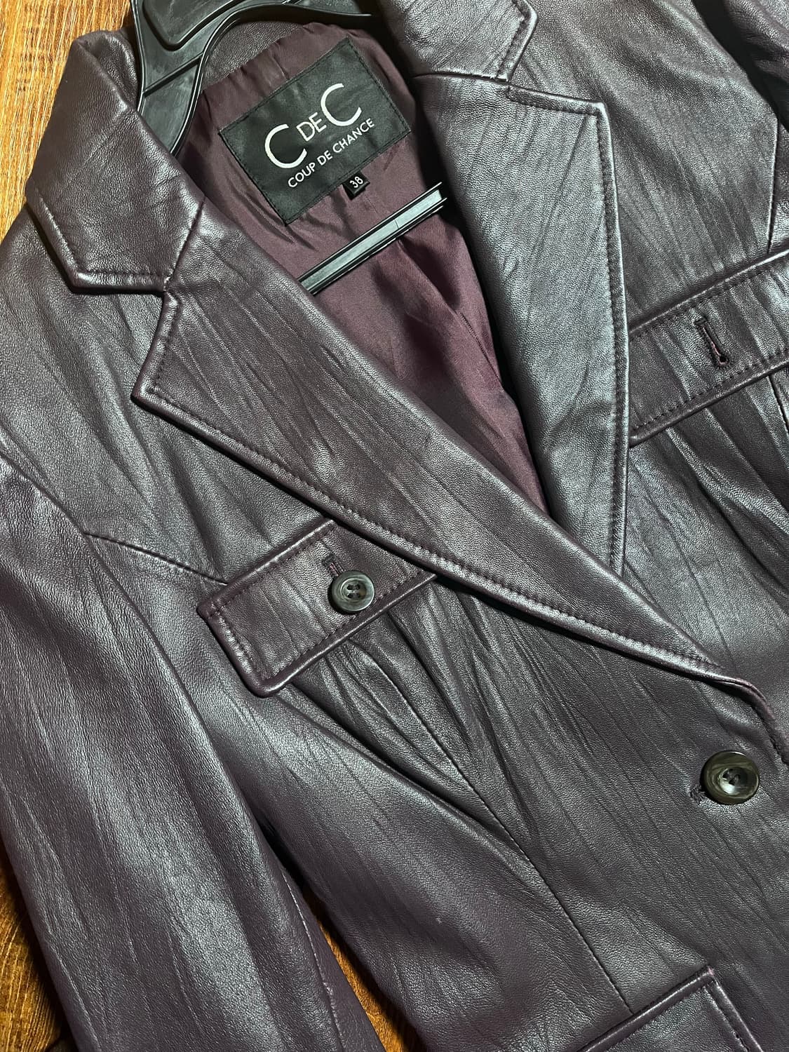 보라빛 가죽자켓 상품이미지1