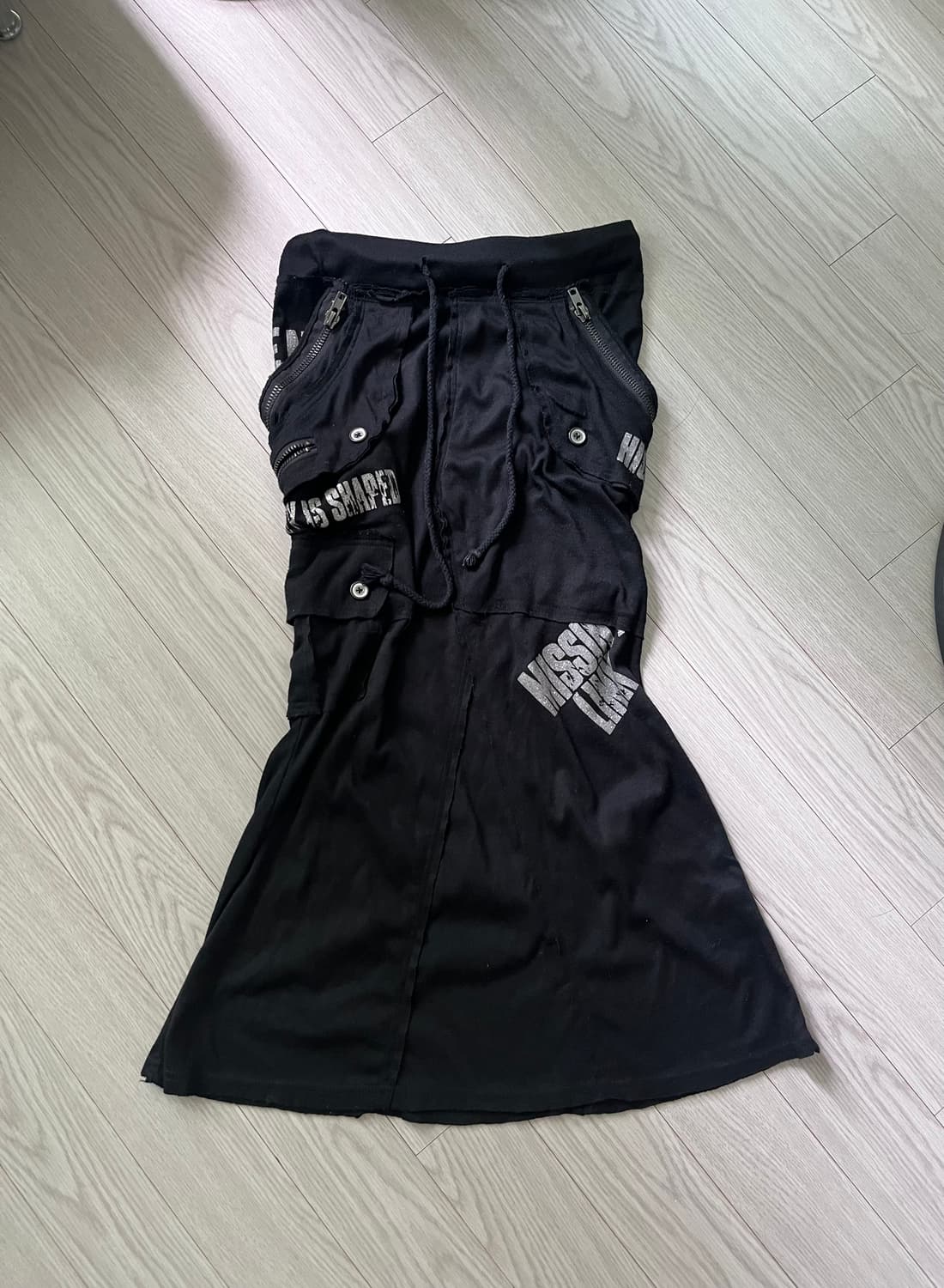 빈티지 펑크 프린팅 롱스커트 그런지y2k 상품이미지1