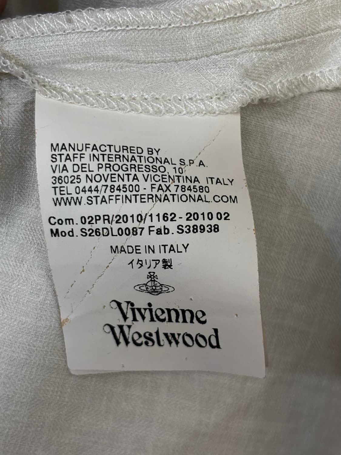 비비안웨스트우드 레드라벨 아이보리 블라우스 상품이미지6