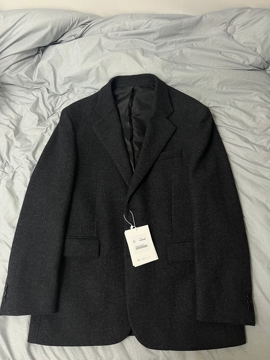 (새상품) TNGT / 25FW 울 헤링본 자켓 다크그레이 / 105 상품이미지2