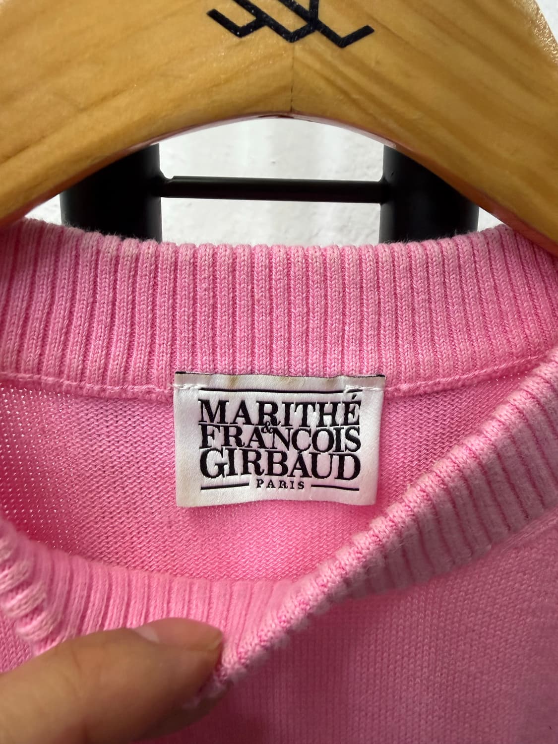 정품) 마리떼프랑소와저버 핑크 반팔 니트 OS 상품이미지5