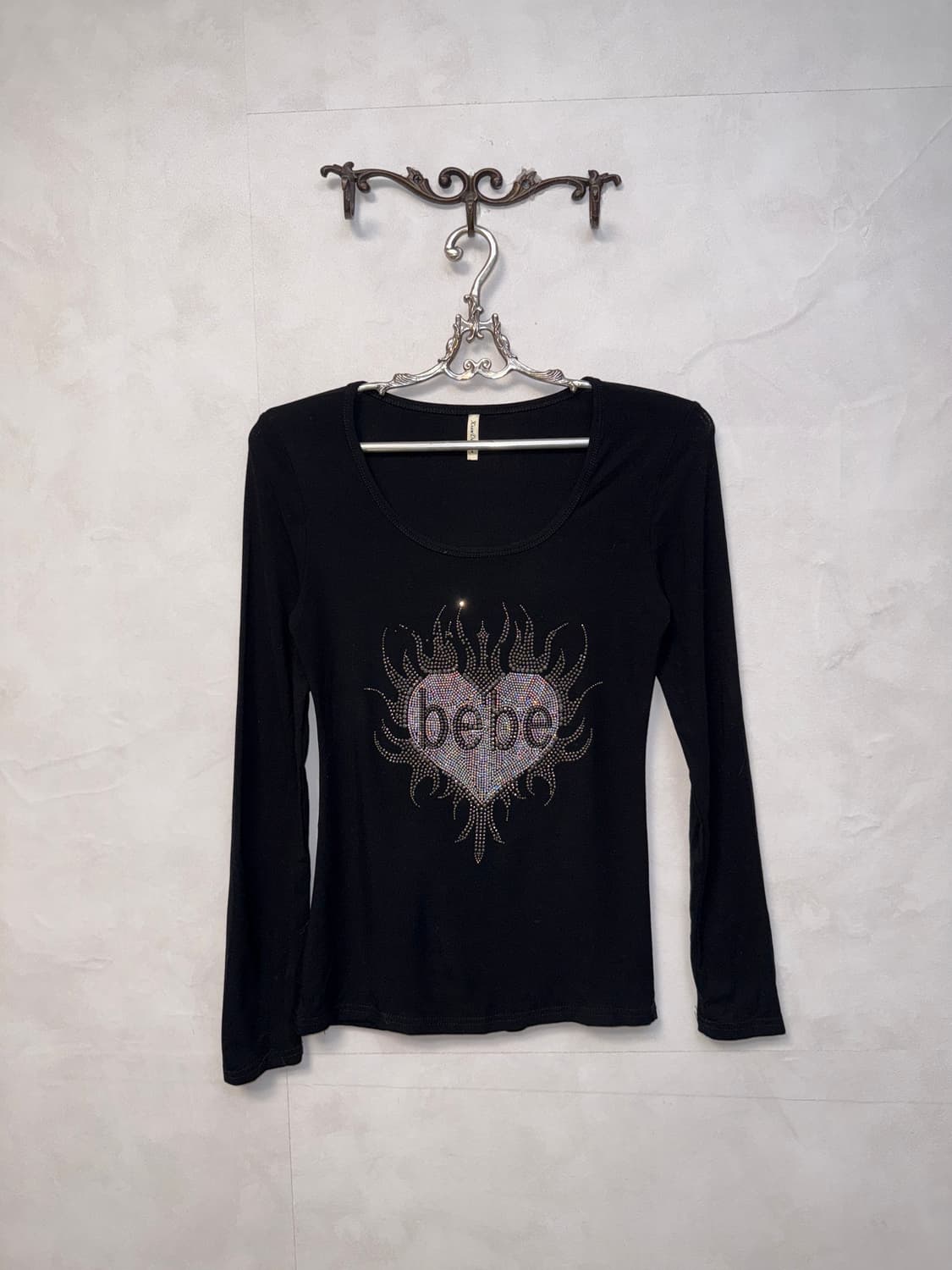 Black flame heart cubic long sleeve 상품이미지4