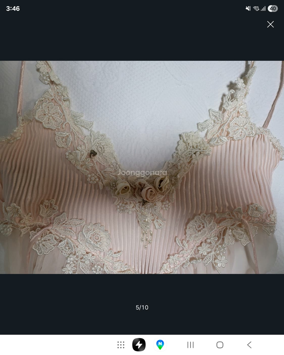 명품 수입 잠옷 나이트 웨어 Jonquil 시쓰루 피치 상품이미지5