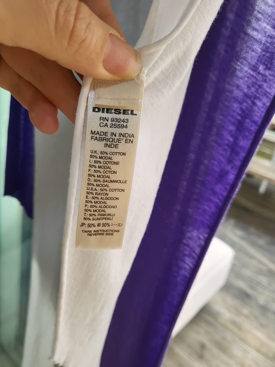 일본구매(정품)Diesel 면+모달100%스카프 목도리 숄 상품이미지9