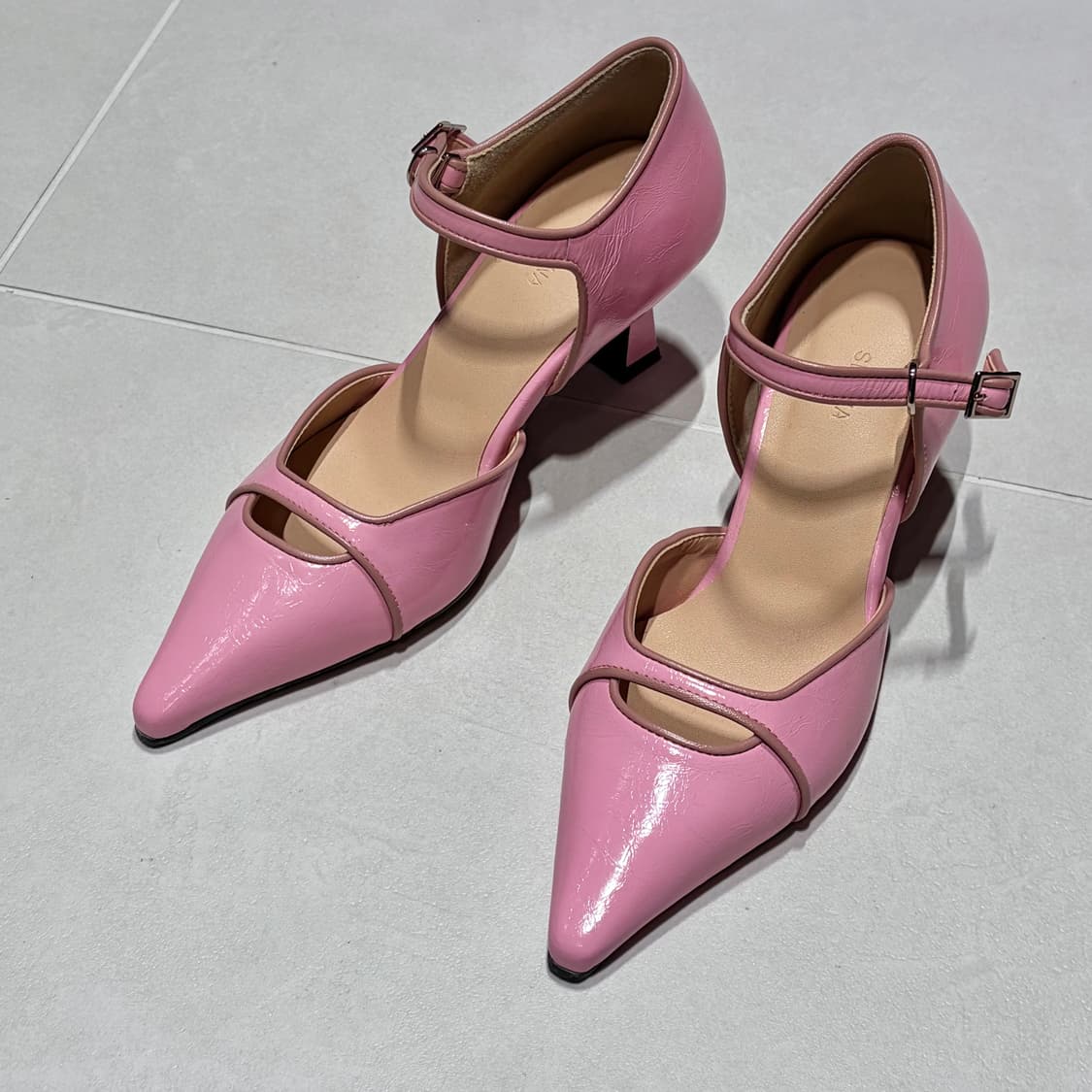 빈티지 베이비핑크 힐 상품이미지2