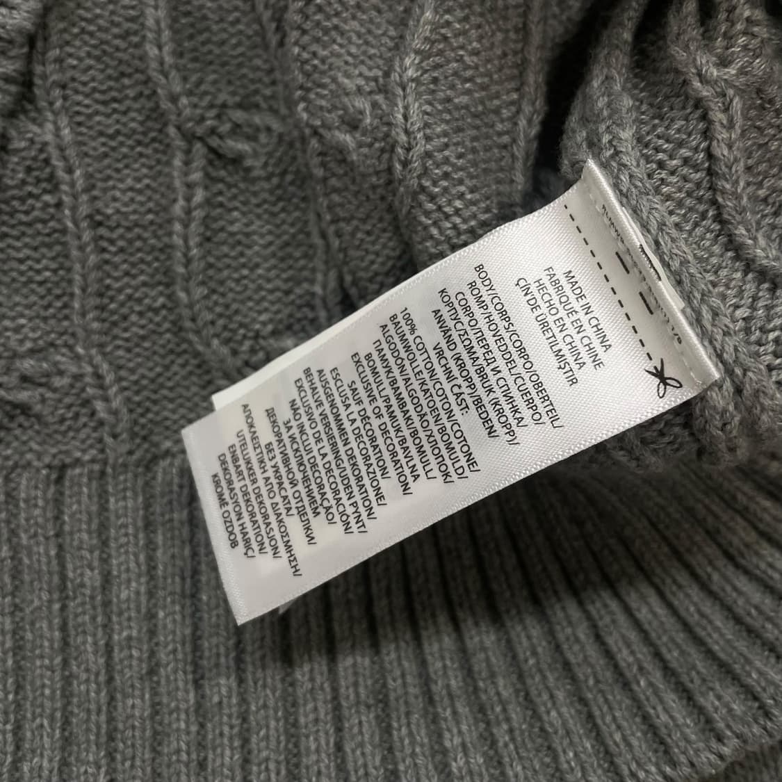 폴로 랄프로렌 포니 로고 케이블 니트 그레이 상품이미지4