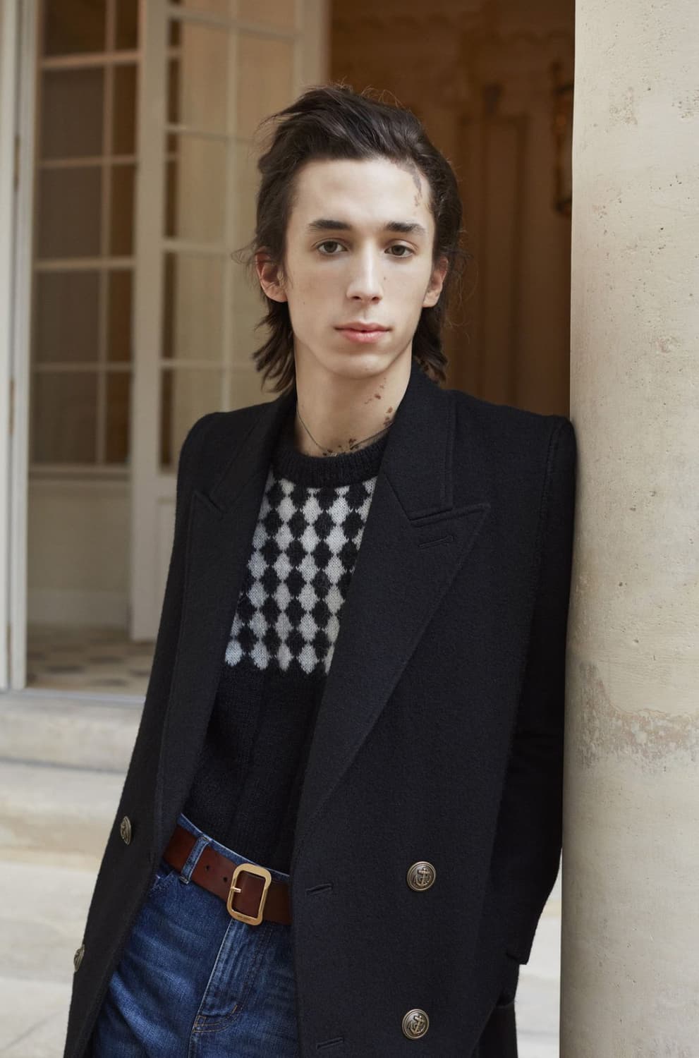 [BTS 지민님 착용] 생로랑 21ss 더블 브레스티드 체스터 코트 상품이미지2