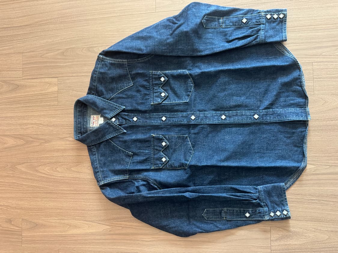 리얼맥코이 조맥코이 웨스턴 데님 셔츠 15사이즈 상품이미지1