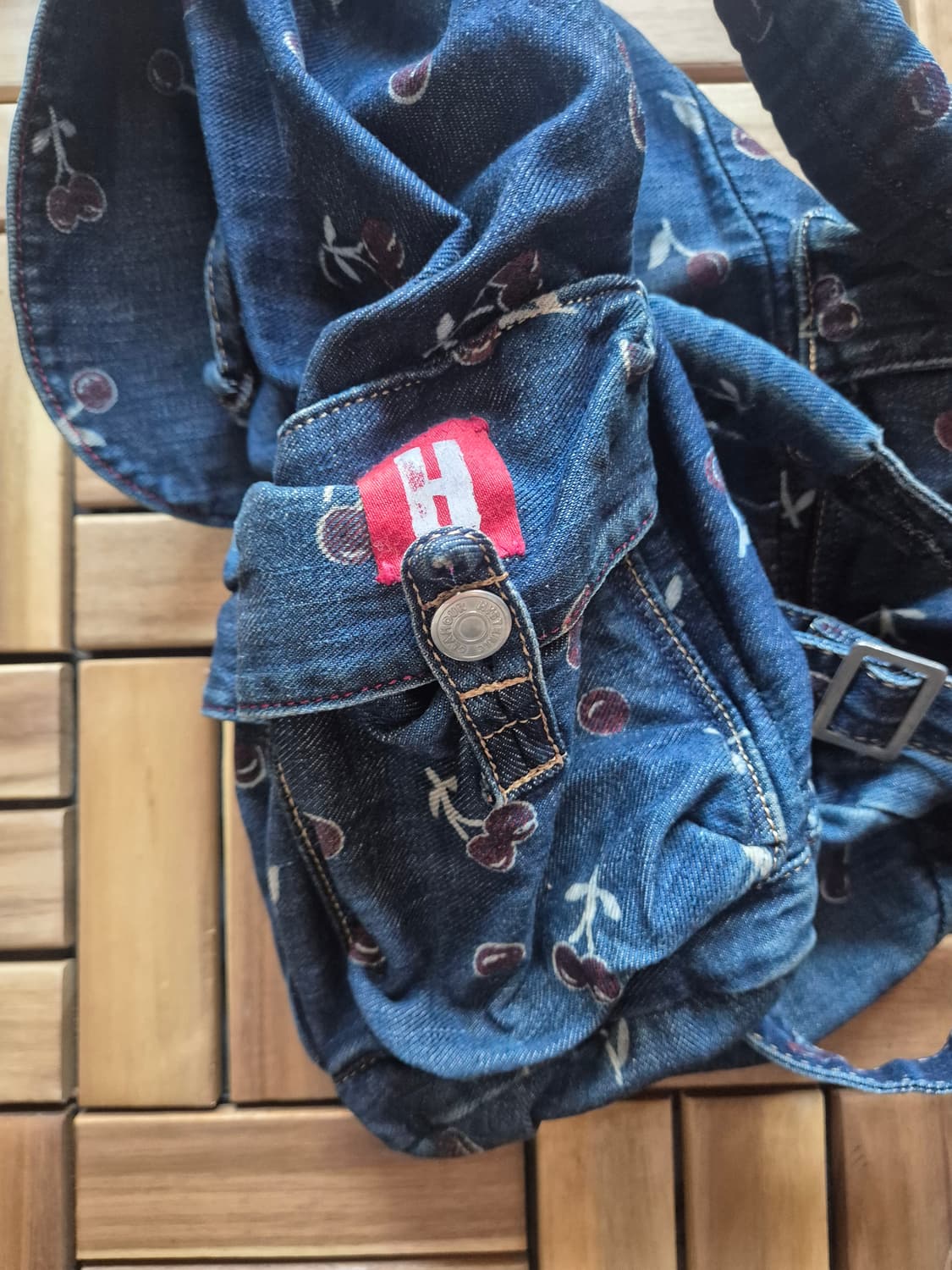 Hysteric glamour 히스테릭 글래머 체리 데님 백팩 상품이미지3