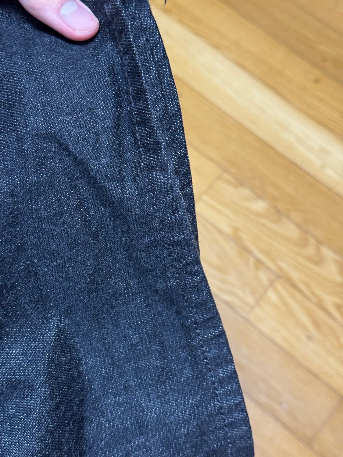 해칭룸 레귤러 셀비지 진 블랙 상품이미지3