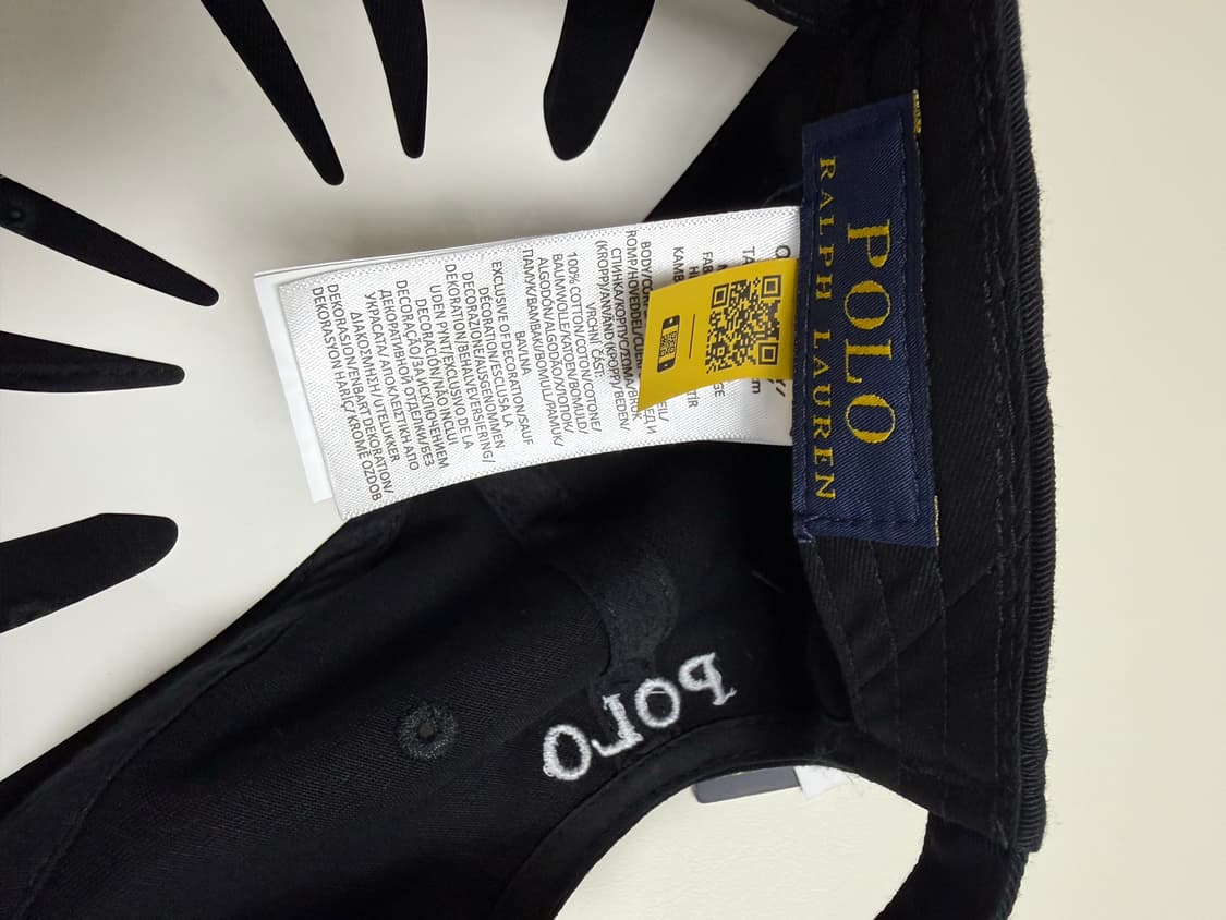 폴로 랄프로렌 볼캡 모자 (블랙)(화이트포니자수)(새상품) 상품이미지4