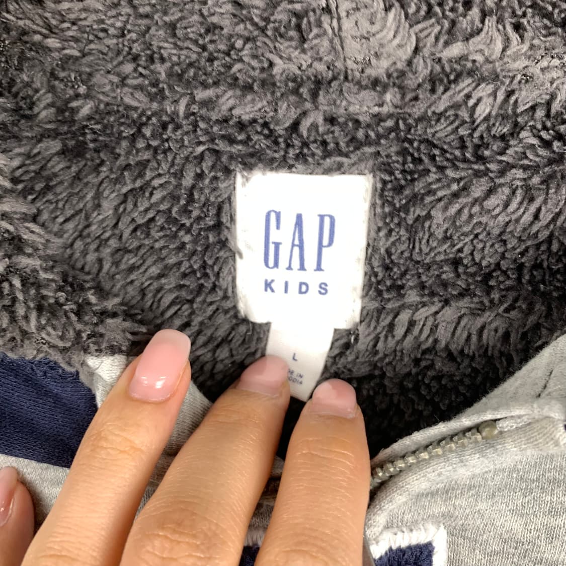 Gap 갭 나그랑 배색 기모 후드집업 상품이미지7