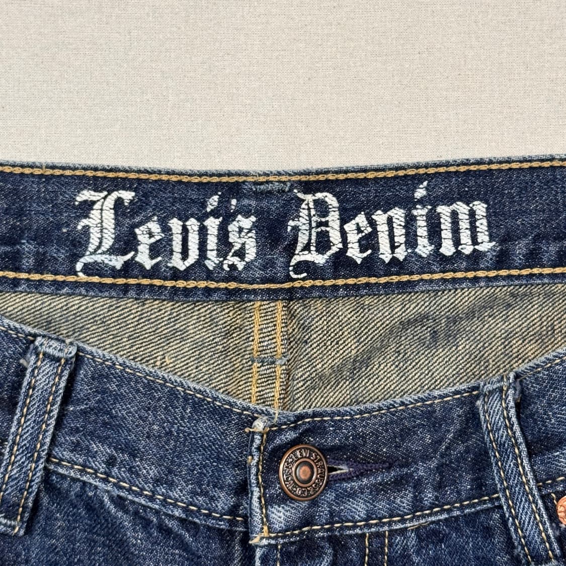 34inch) 리바이스 523 진청 스트레이트 핏 데님 청바지 상품이미지7