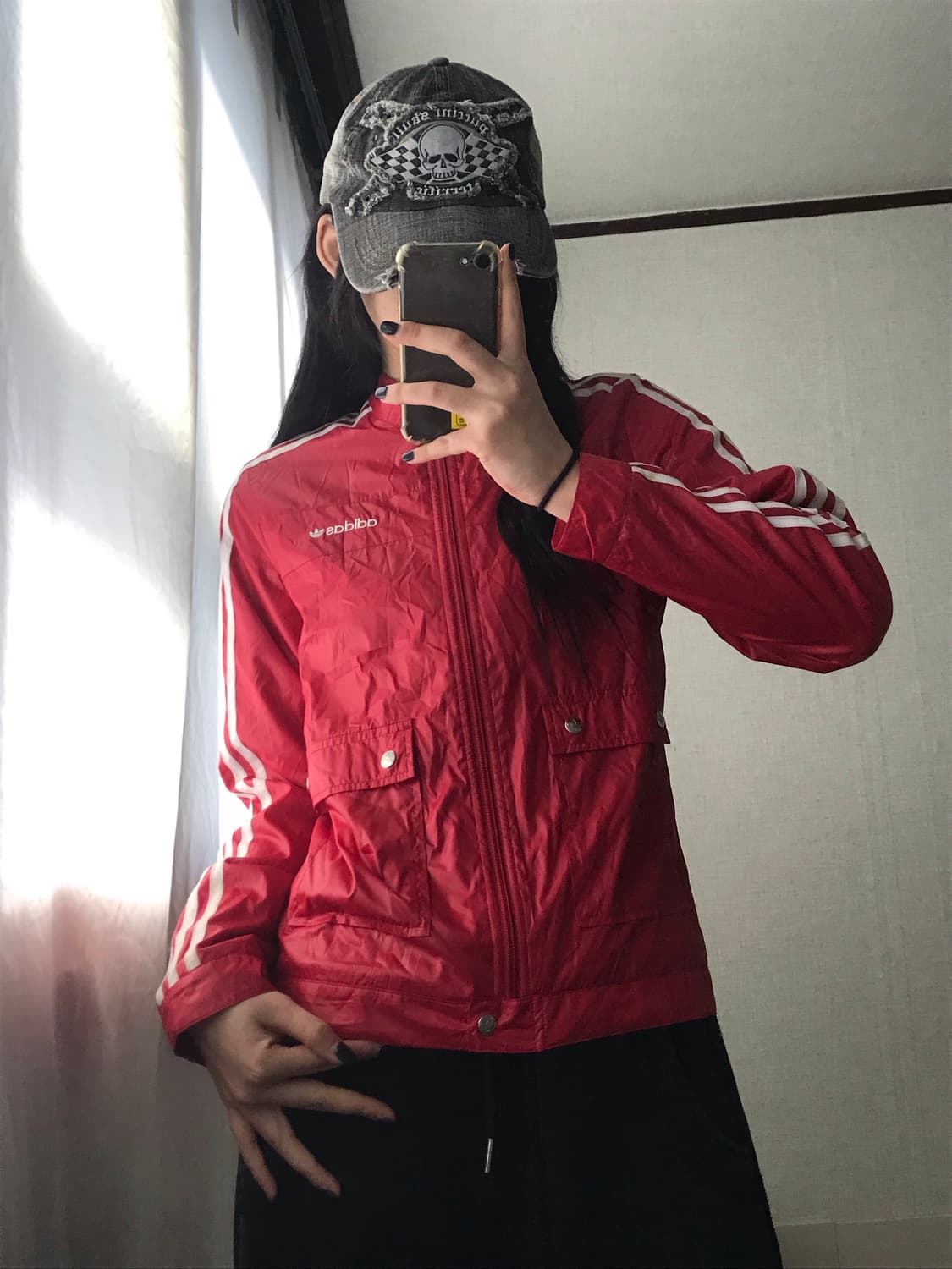 아디다스 레드 바이커자켓 상품이미지5