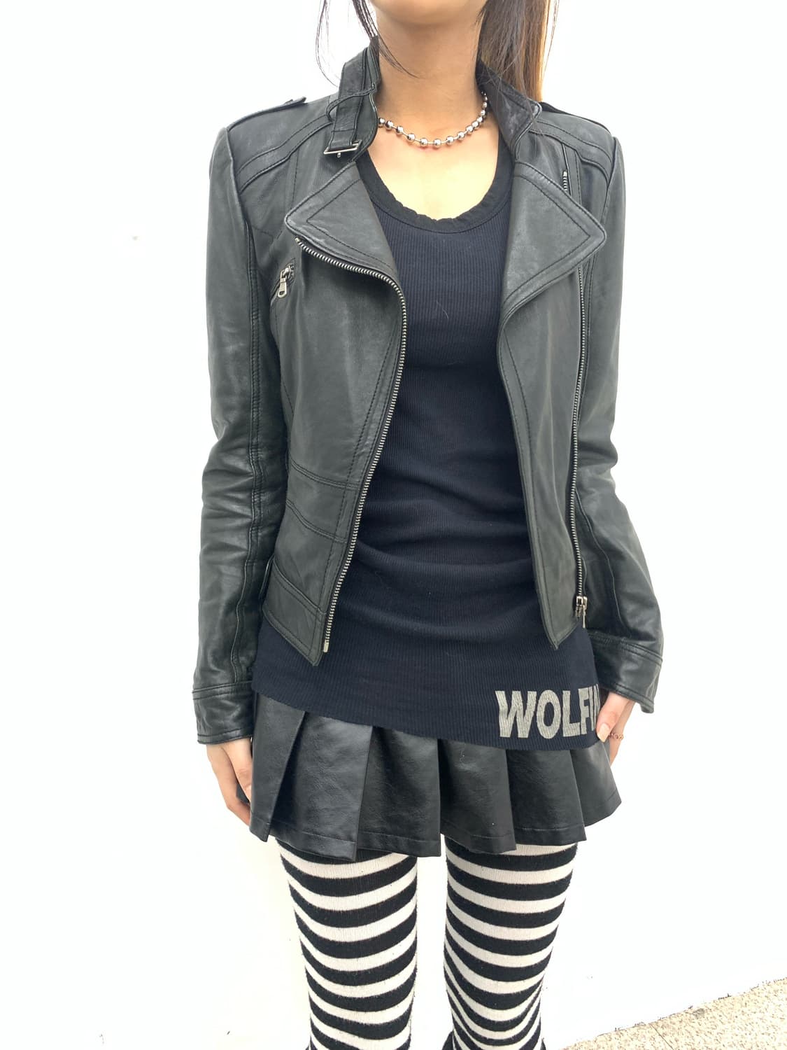Buckle detail lambskin leather jacket   상품이미지3