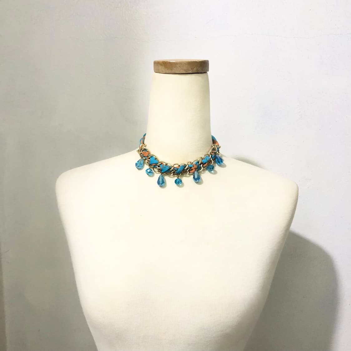 빈티지 청록색 초커 목걸이 오리엔탈 페어리 모리걸 하구미 상품이미지1