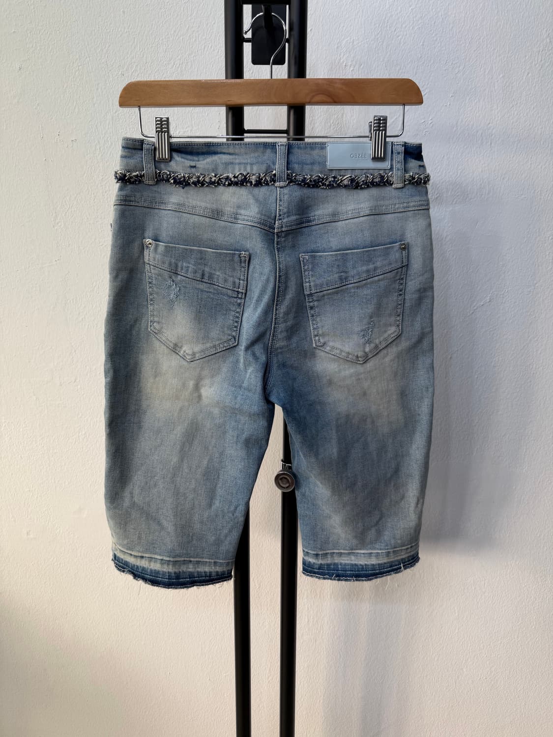 정품) OBZEE 오브제 한섬 여성 데님 칠부팬츠 64(26) 상품이미지5