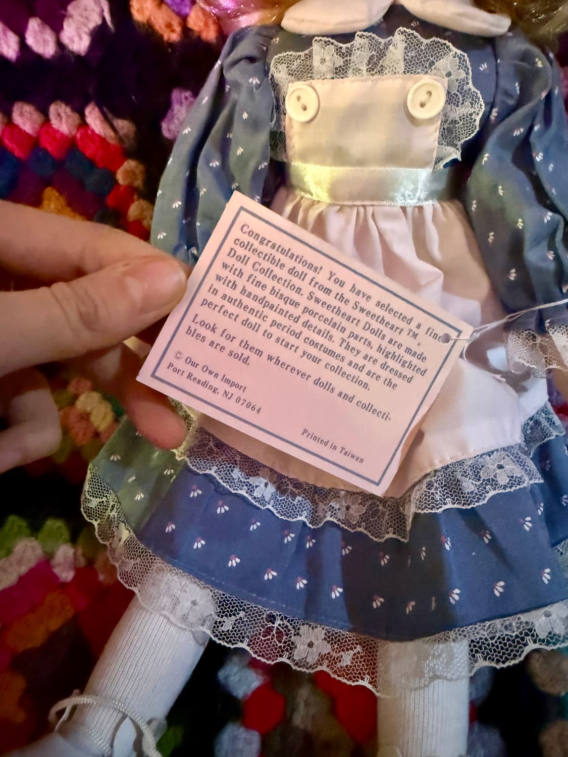 스윗하트 피겨린돌 빈티지 도자기 인형 금발 레이스 상품이미지7