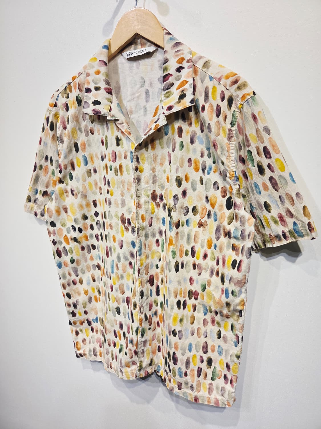 자라. 멀티컬러 추상 프린트 릴랙스 핏 셔츠_M 상품이미지5