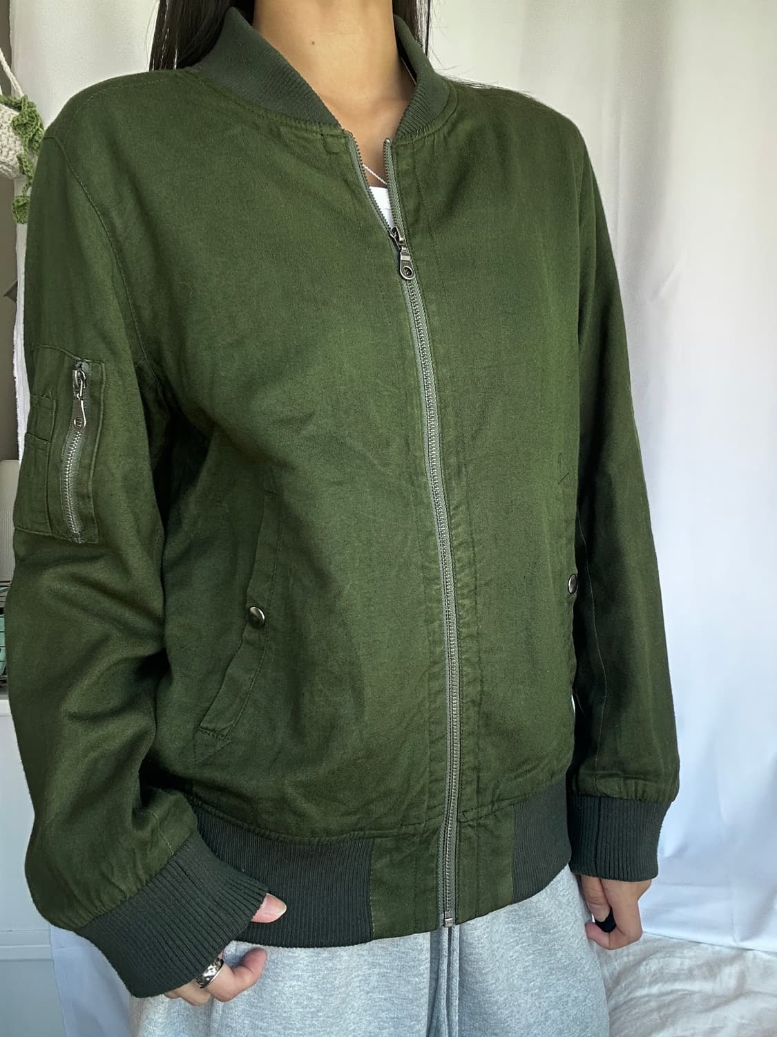 빈티지 카키 블루종 점퍼 상품이미지2