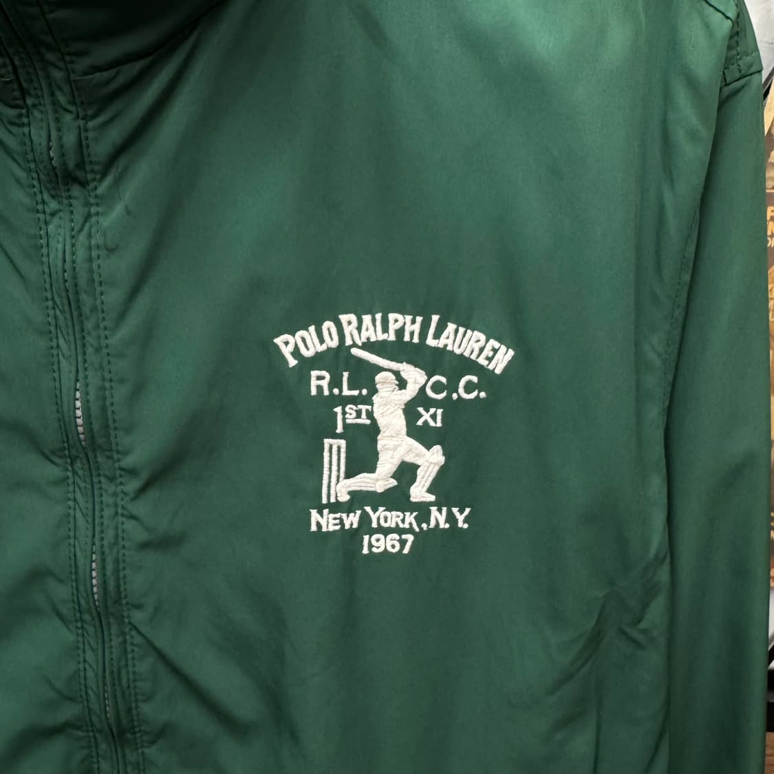 00s 폴로 랄프로렌 나일론 자켓 전면 로고 포인트 그린 상품이미지5