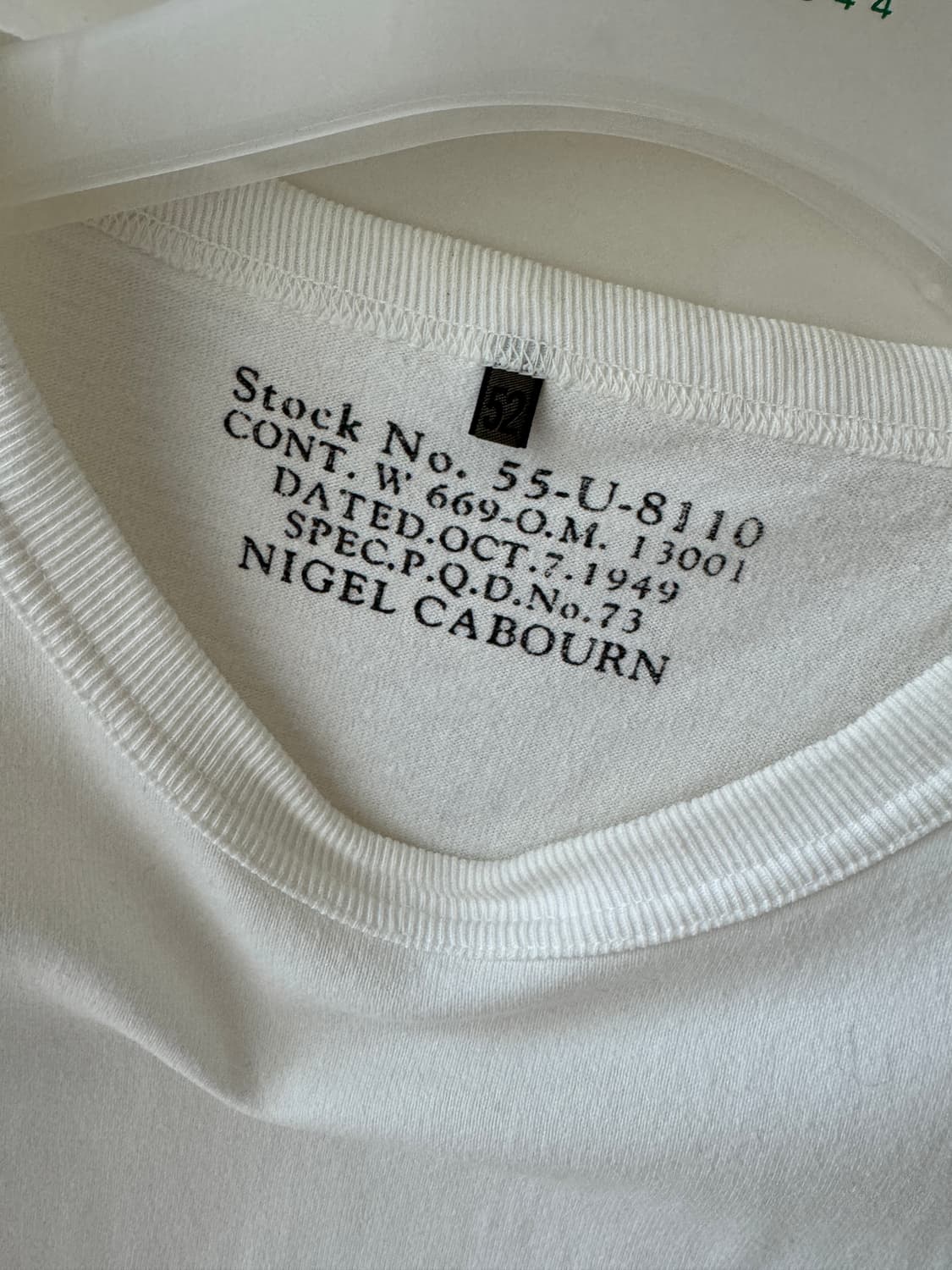 나이젤카본 5.6oz 반팔 티셔츠 화이트 (52사이즈 XL) 상품이미지6