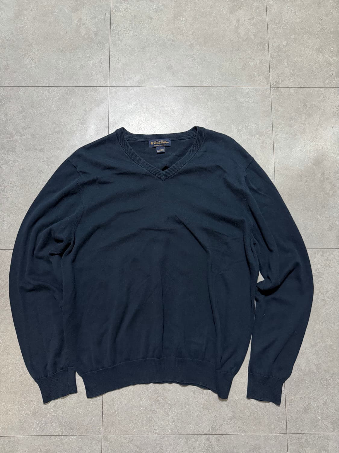 브룩스브라더스 네이비컬러 빈티지 코튼 니트  100size   상품이미지1