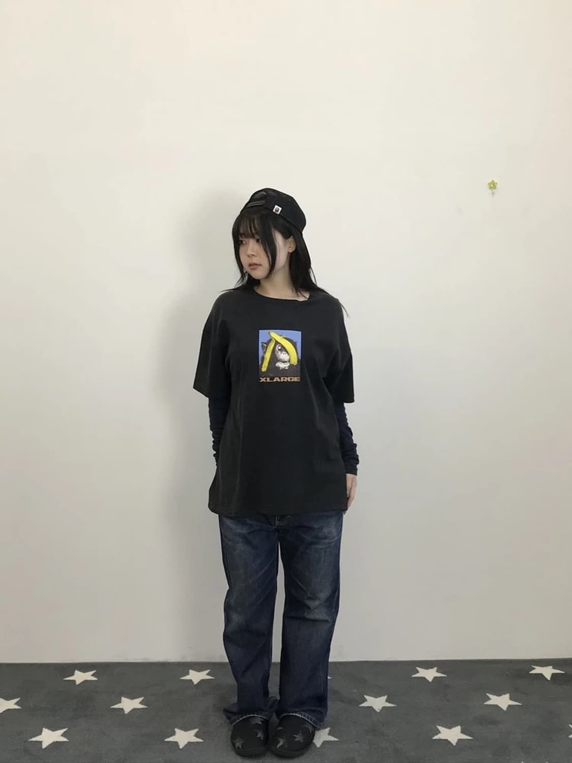 XLARGE Graphic Print Black T Shirt 상품이미지1