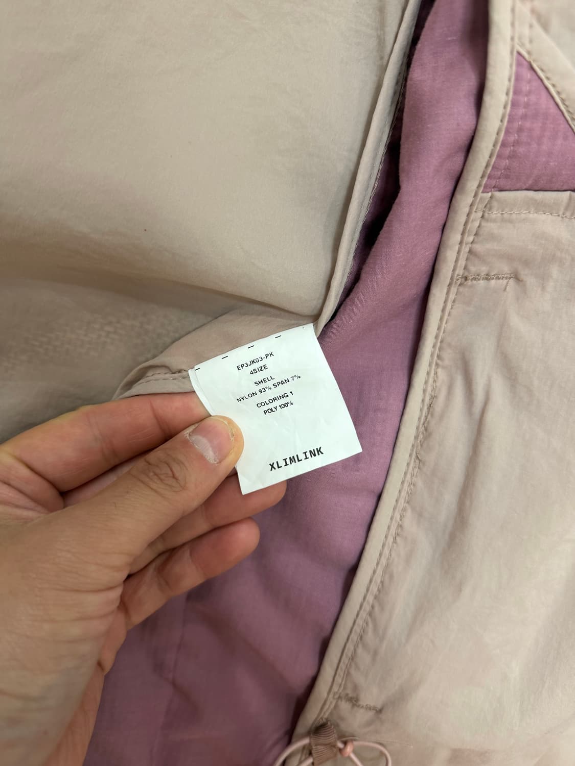 Xilm 엑슬림 Ep.3 바람막이 핑크 4 Size 상품이미지3
